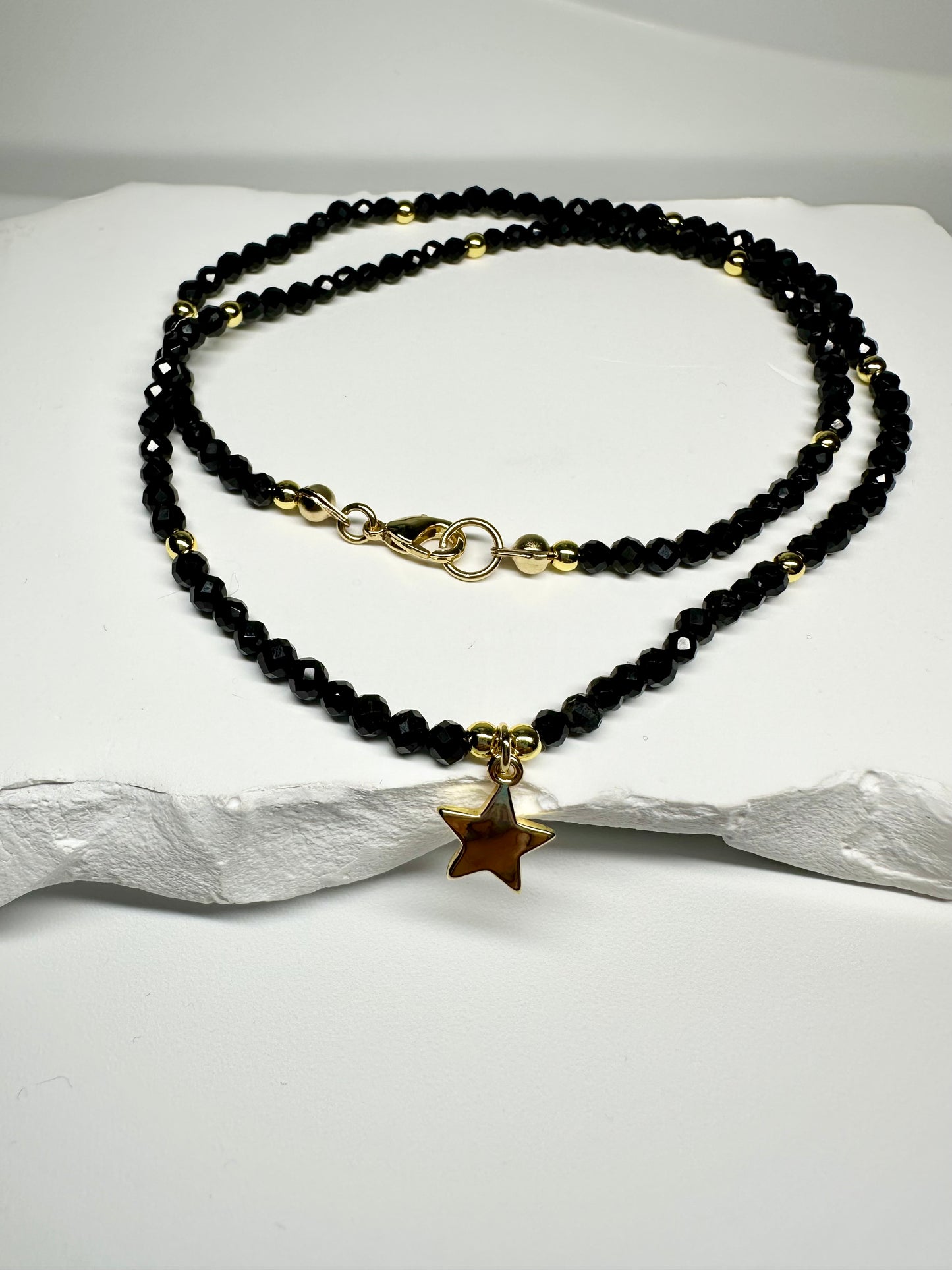 Black Tourmaline Necklace – Star Pendant for Protection & Style