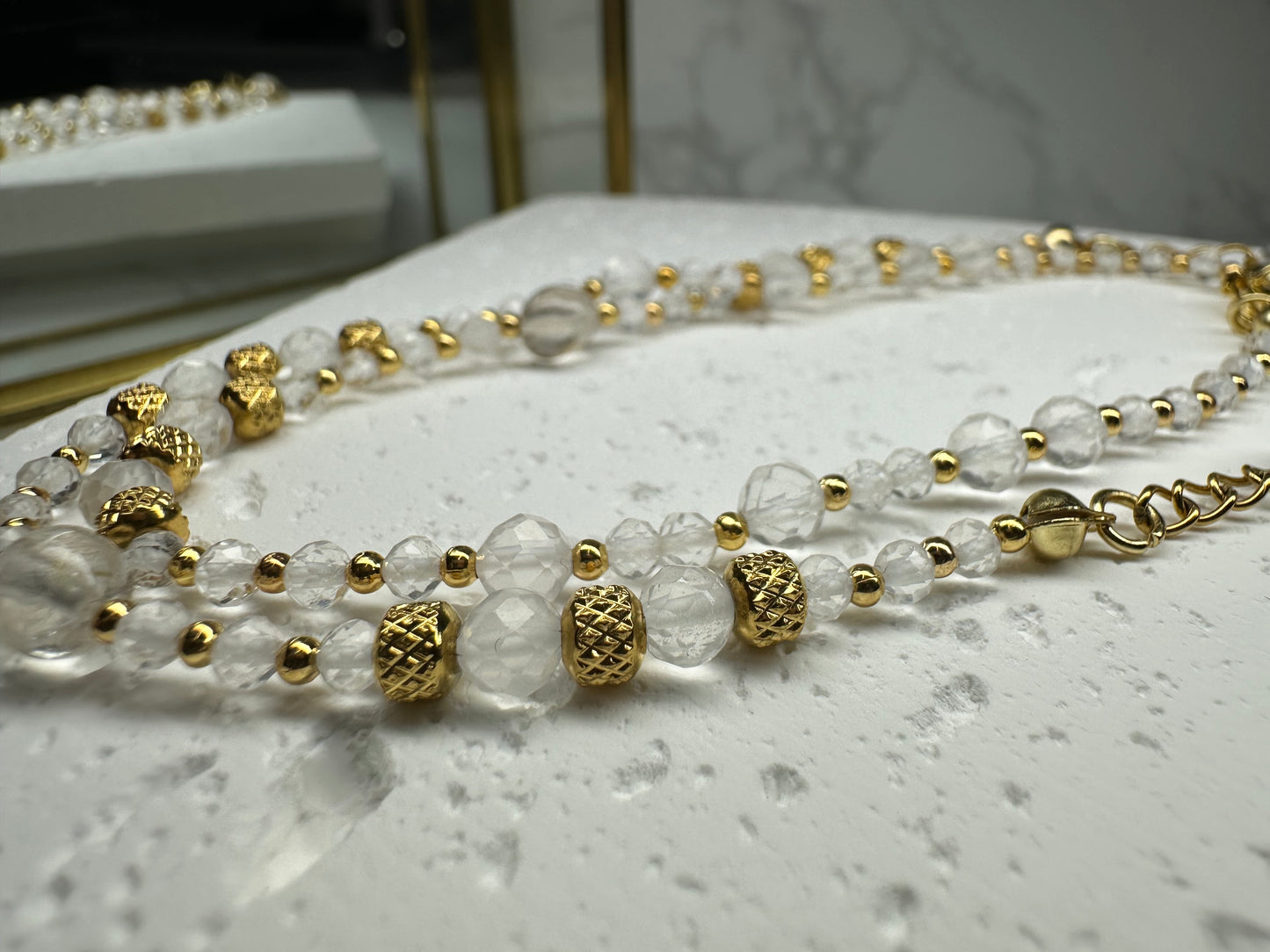 Clear Quartz Necklace with Point Pendant • Healing Crystal Jewellery