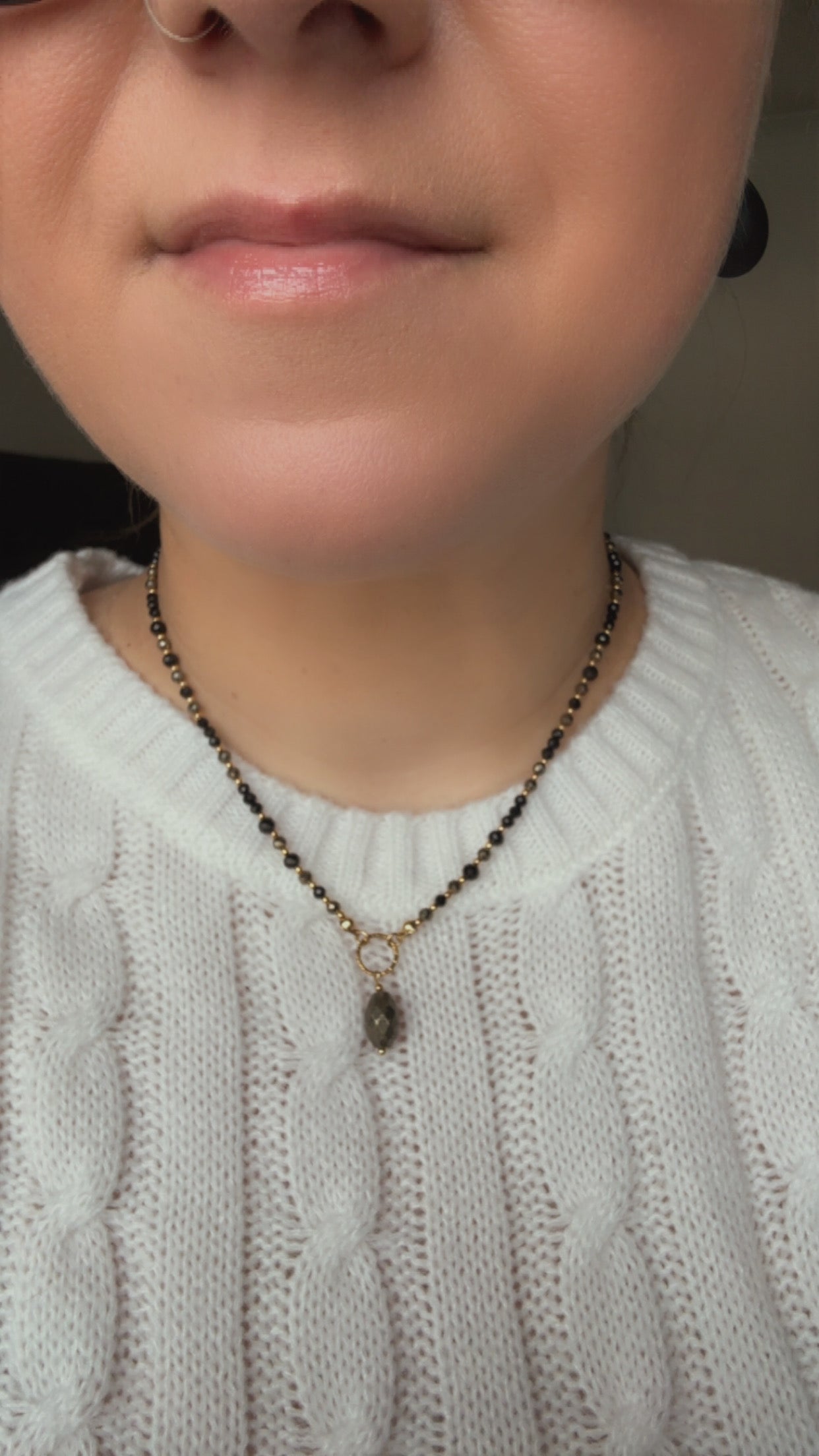 Black Tourmaline & Pyrite Protection Necklace