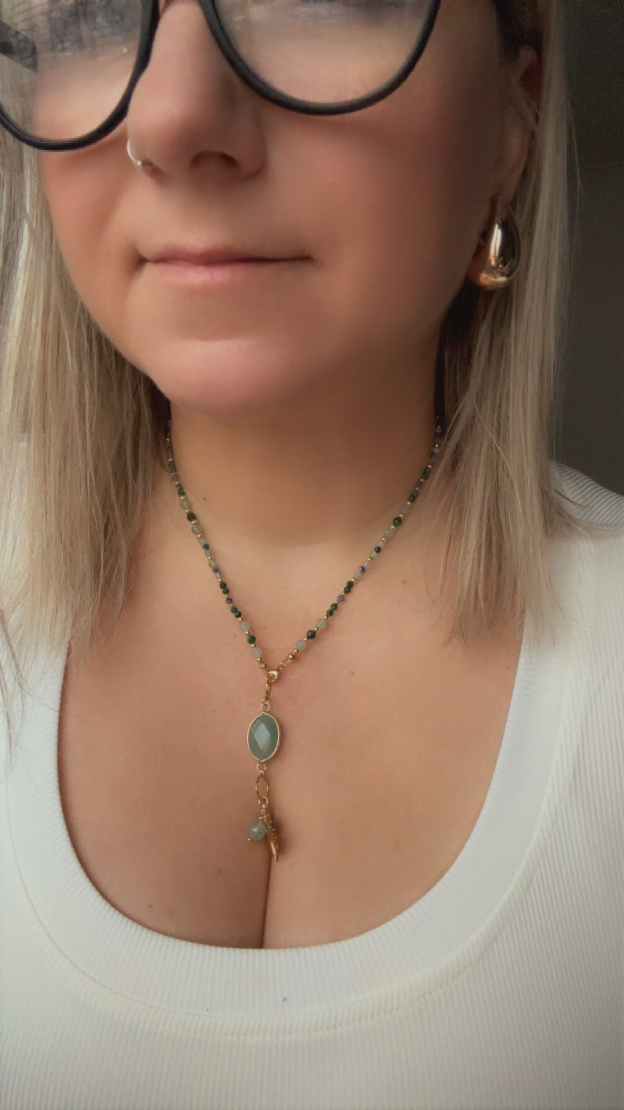 Malachite,Green Aventurine,Sapphire Necklace, Abundance • Protection