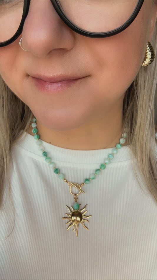 Green & White Jade Necklace•Jewellery for Love, Luck and  Balance