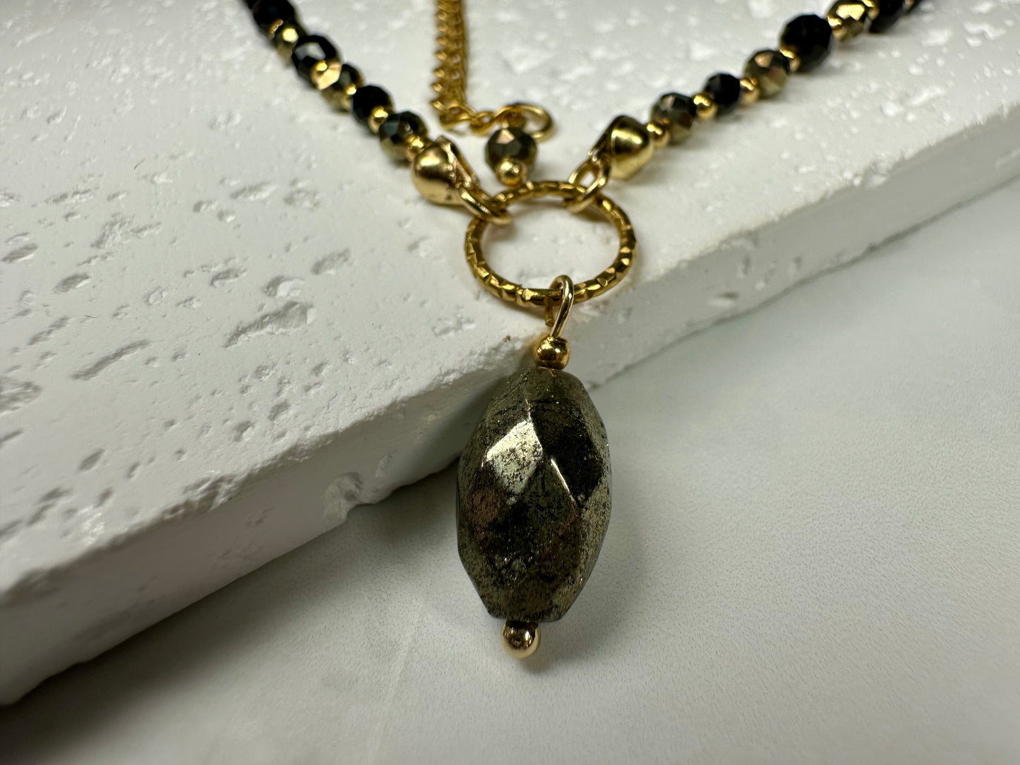 Black Tourmaline & Pyrite Protection Necklace