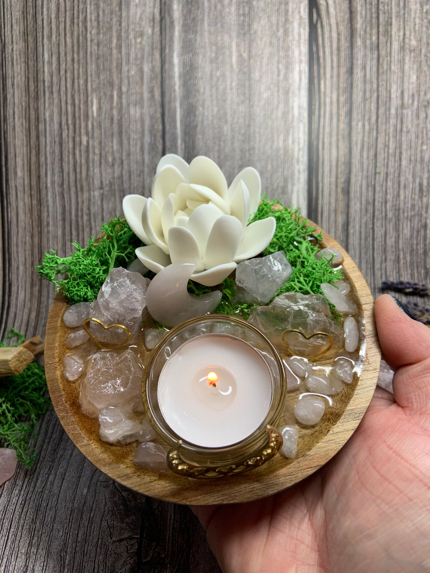 Self-Love & Inner Healing Ritual Altar – Rose Quartz & Clear Quartz