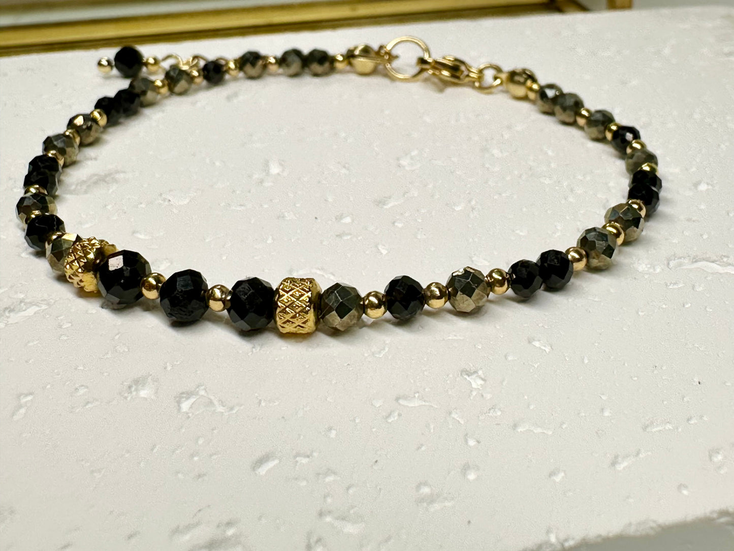 Pyrite & Black Tourmaline Protection Bracelet